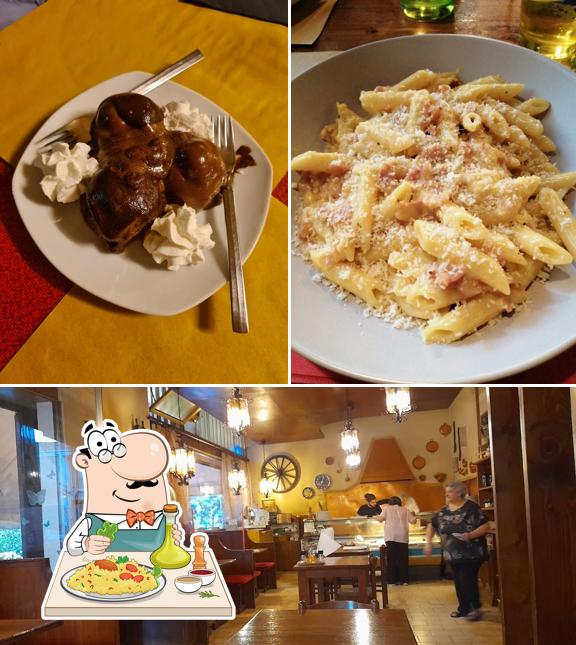 La foto della cibo e interni di Pizzeria Manzoni