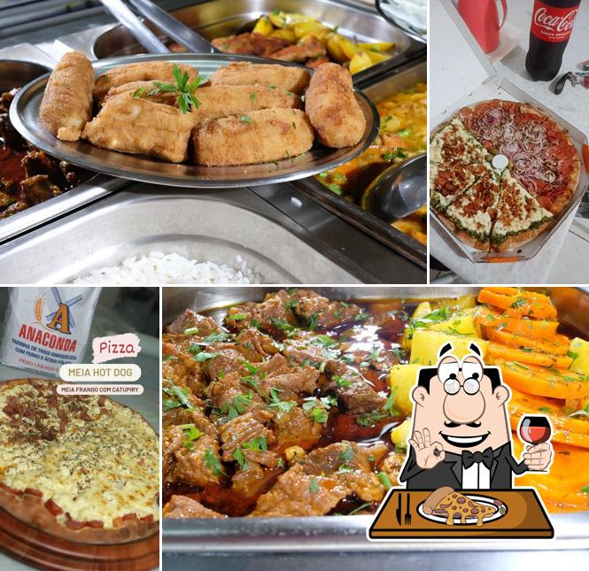 Experimente pizza no Pizzaria Nova Opção