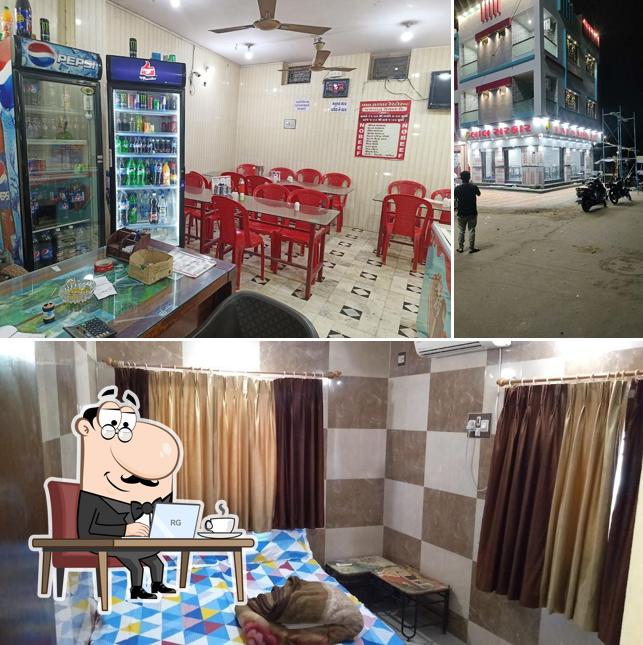 The restaurant's interior and exterior