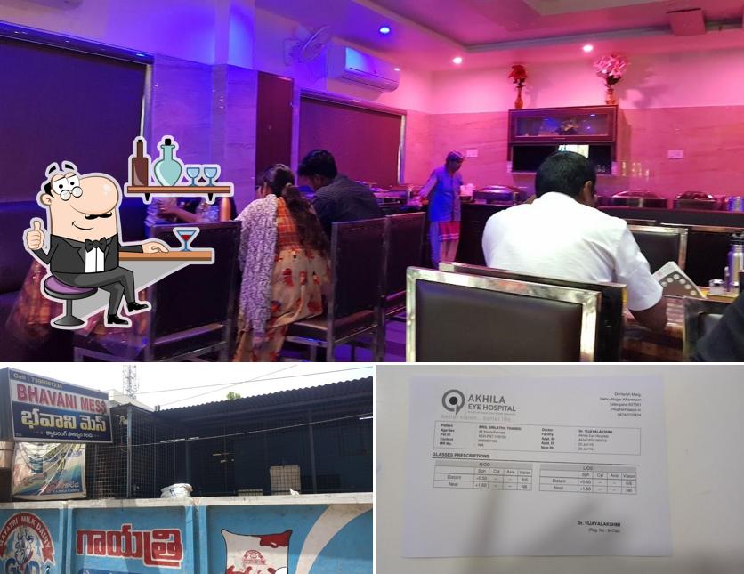 Take a seat at one of the tables at Bhavani Mess