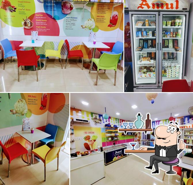 Check out how Amul Ice cream parlour looks inside