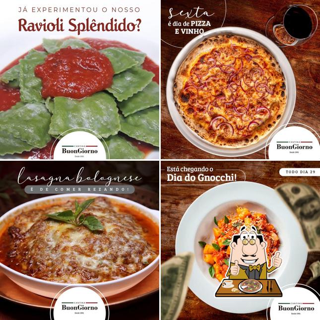No Cantina BuonGiorno, você pode desfrutar de pizza