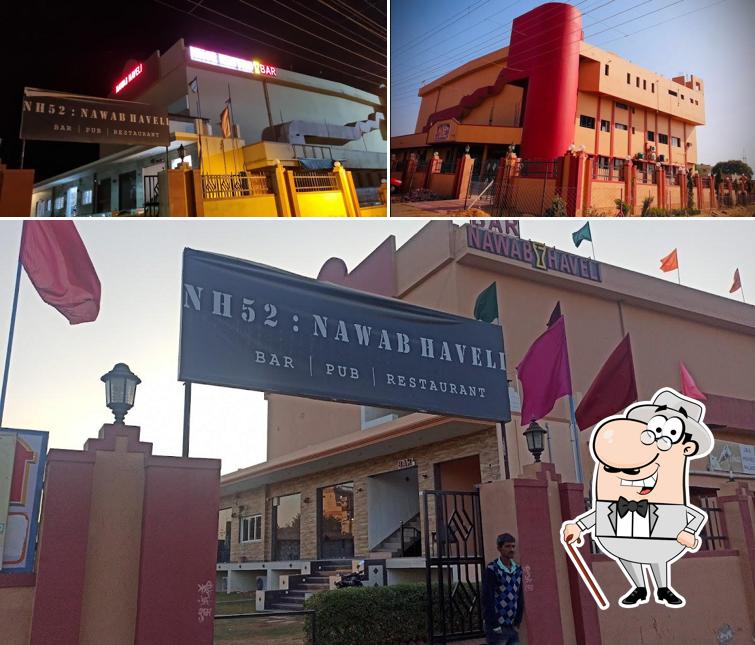 Check out how NH 52 - Nawab Haveli Restaurant, Pub & Bar looks outside