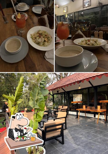 This is the image showing food and interior at The Forest Flask