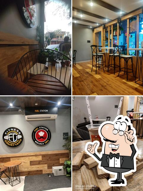 The interior of Fuel station cafe & restro