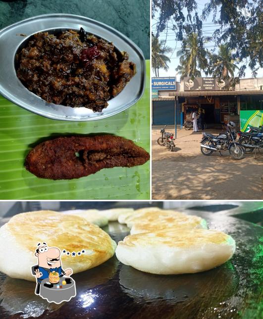 Check out the picture showing food and exterior at Gogula mess