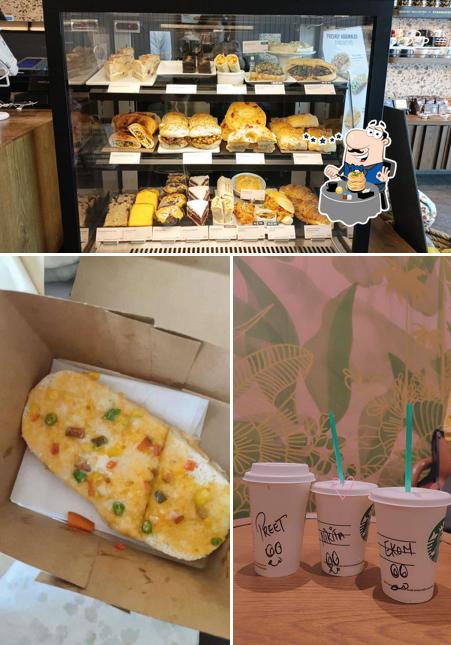 Among various things one can find food and interior at Starbucks