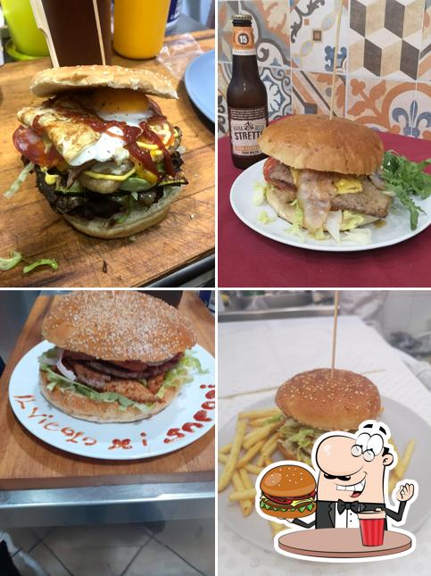 Gli hamburger di vicolo dei sapori potranno incontrare molti gusti diversi