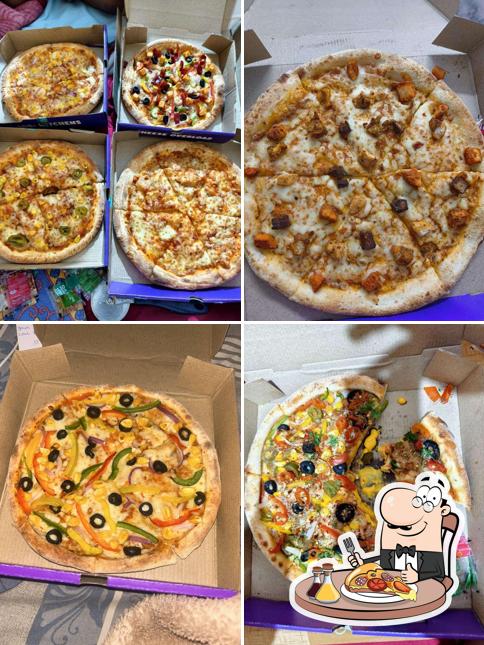 At Crusto's - Cheese Burst Pizza By Olio, you can enjoy pizza