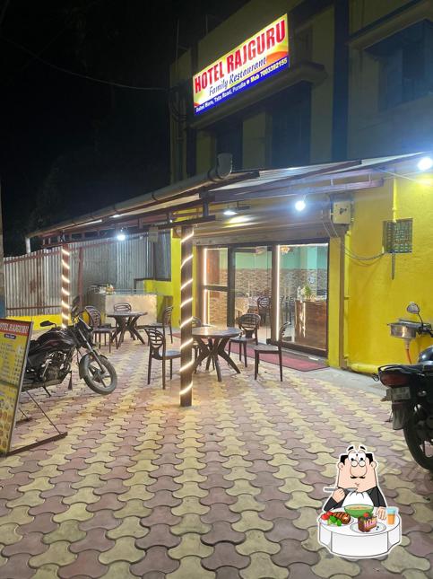 Hot and sour soup at Hotel Rajguru family restaurant