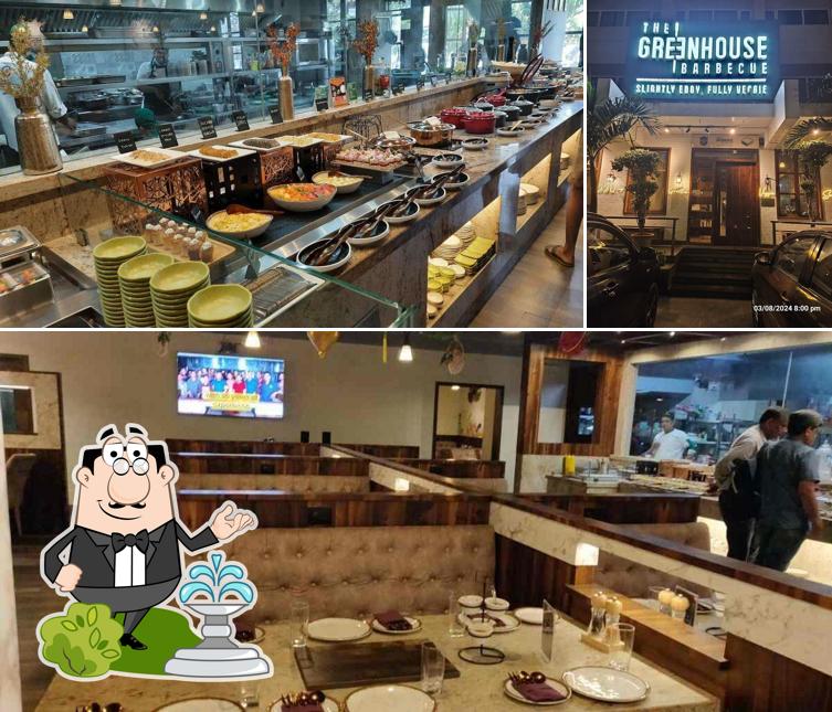 The restaurant's exterior and interior