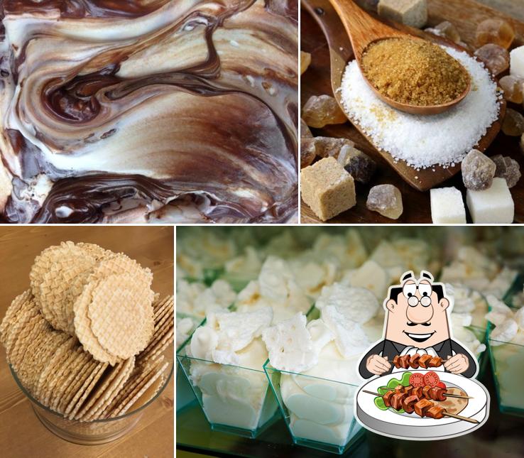 Platti al Gelateria La Dolce