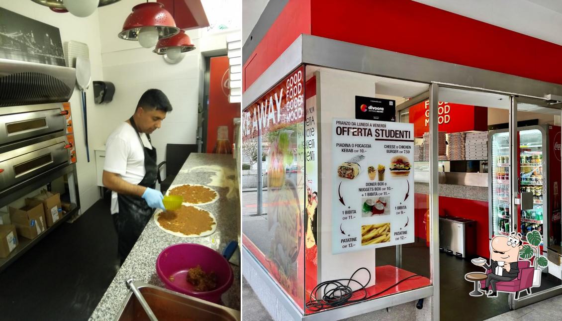 Gli interni di Almas kebab&pizza Locarno