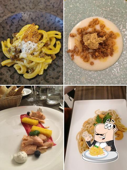 Spaghetti alla carbonara al Antica Trattoria Tre Torri