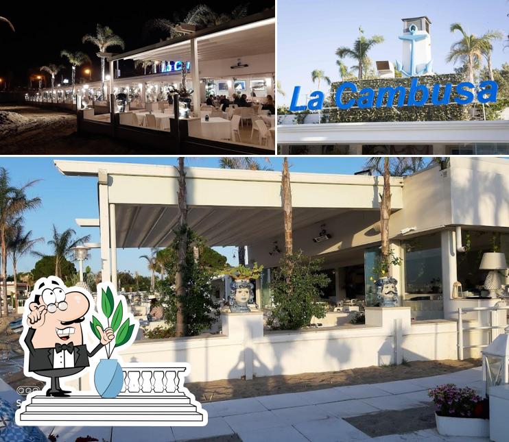 Puoi goderti l'aria fresca da seduto all'esterno di Ristorante La Cambusa