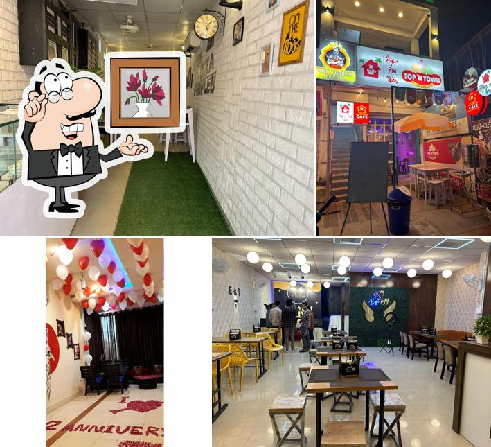 The interior of Second Home Cafe Jabalpur