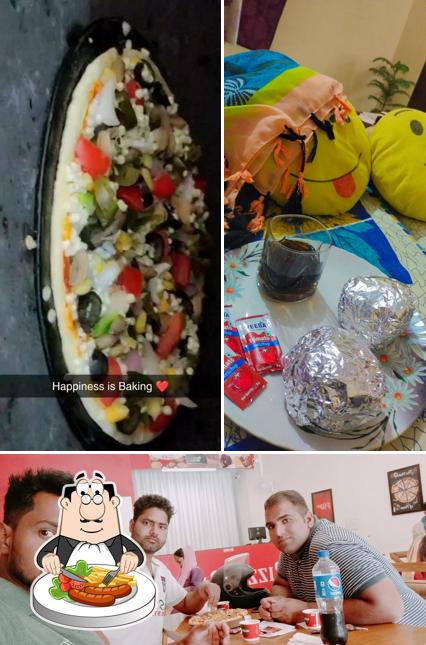 This is the image depicting food and interior at Pizza Reels