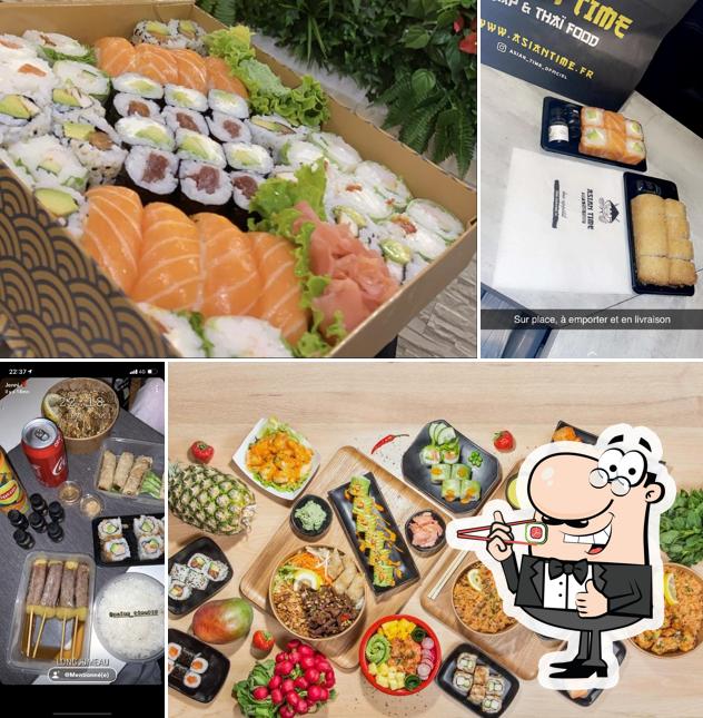 Les sushi sont offerts par Asian Time