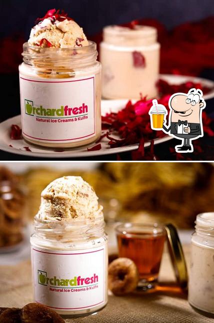 Enjoy a beverage at Orchard Fresh Natural Icecreams