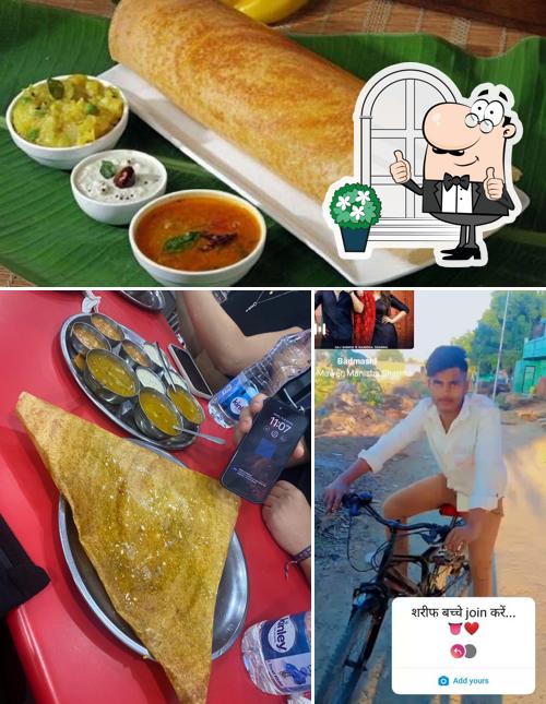 The restaurant's exterior and food