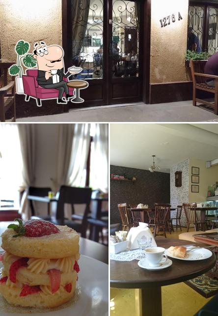 O interior do Confeitaria Sublime