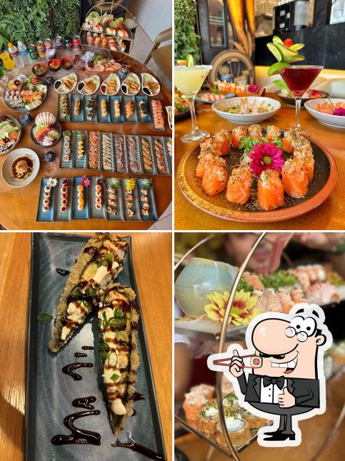Rolos de sushi são oferecidos por Kagikii Sushi Itatiba