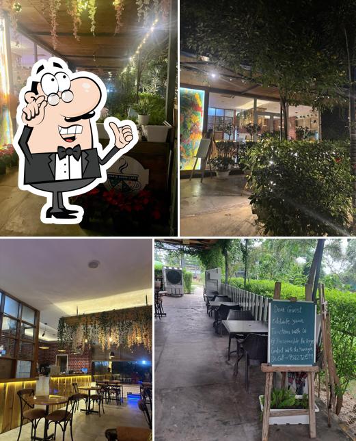 Take a seat at one of the tables at L'ARTE FARM CAFE