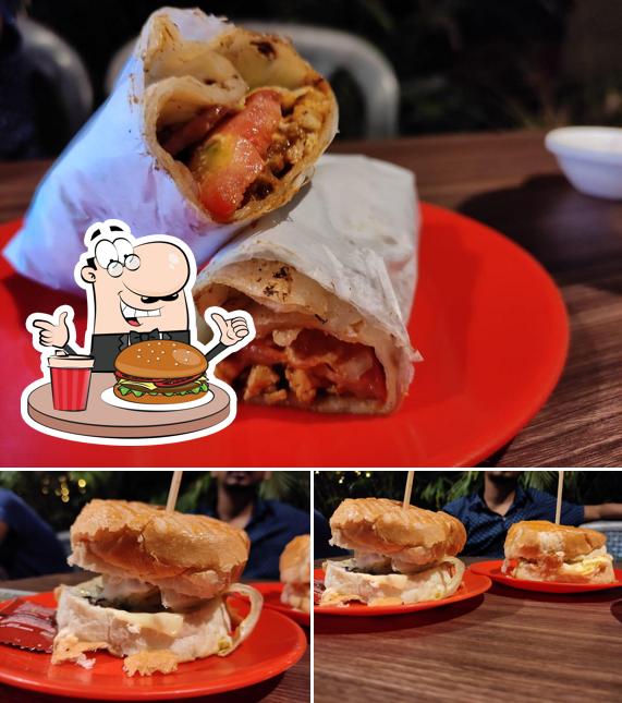 Order a burger at City Canteen