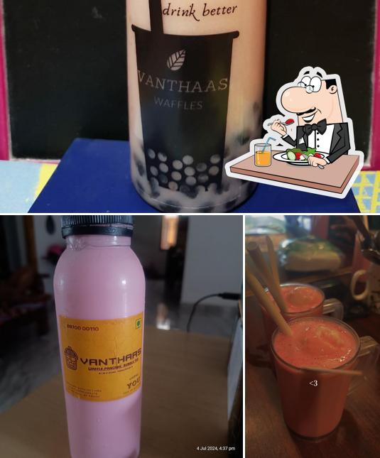 Food at Vanthaas Waffles & Boba Café