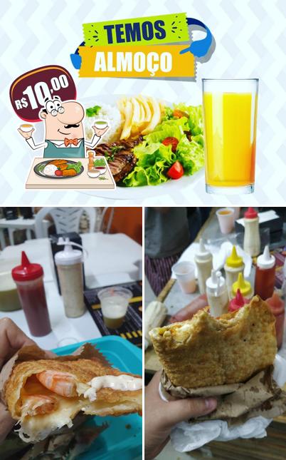 Confira a imagem apresentando comida e bebida no Espaço do Gerente