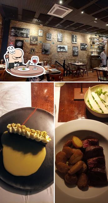 A ilustração a Bottega Maria’s comida e interior