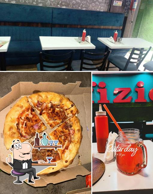The interior of Sfizio pizza