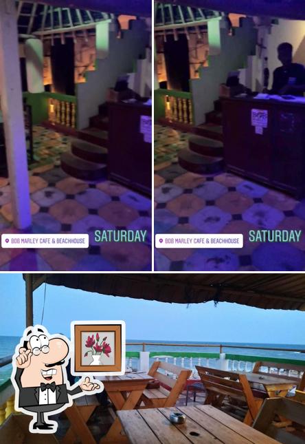 The interior of Bob Marley Cafe & Beach House