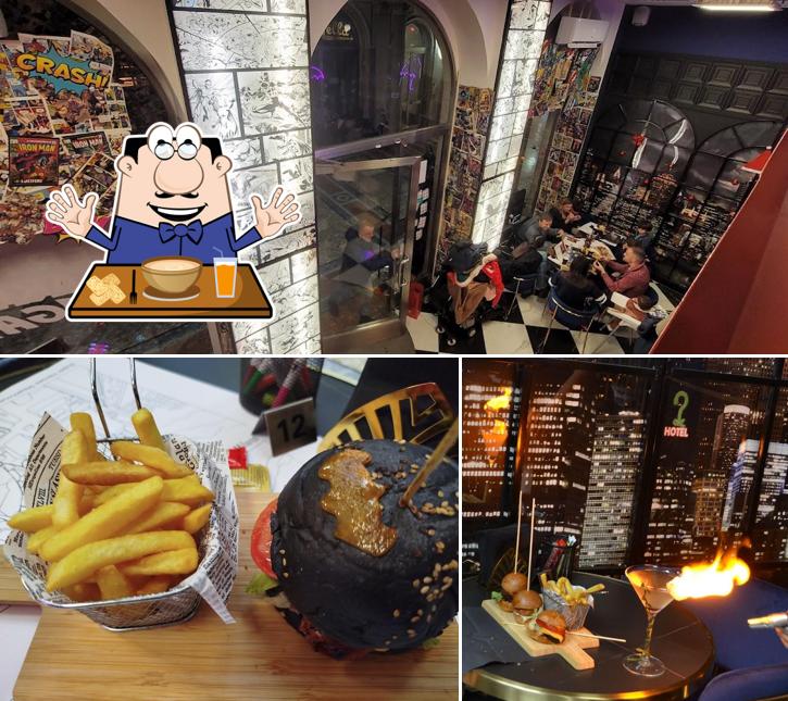 La foto della cibo e bevanda di Super Heroes Steakhouse & Art Gallery