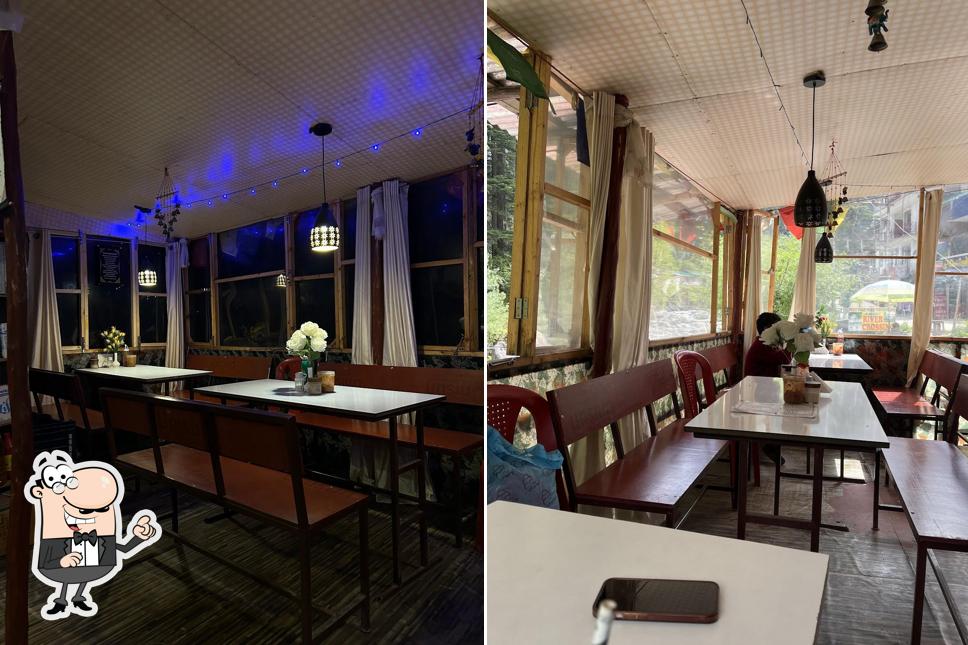 Take a seat at one of the tables at Vishnu Family Dhaba