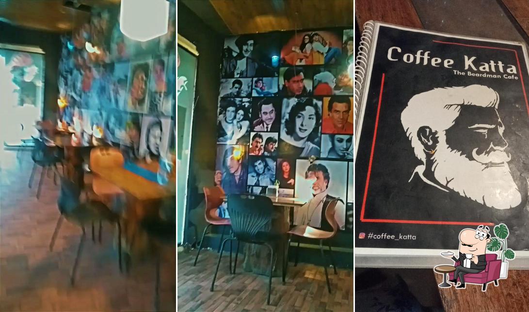 Take a seat at one of the tables at Coffee Katta
