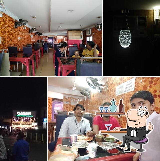 The interior of Gagan Restaurant