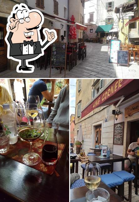 La interni e vino del ristorante