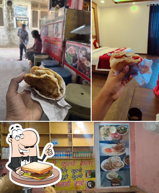 Grilled cheese sandwich at badri kulche wala