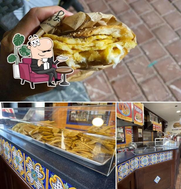 Tra le varie cose da Antica focacceria Ingrao si possono trovare la interni e cibo