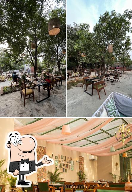 Take a seat at one of the tables at Merasa