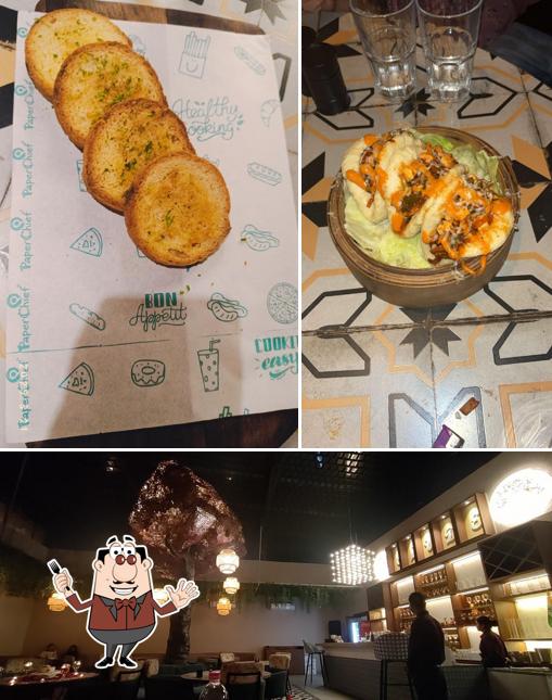 The restaurant's food and beverage