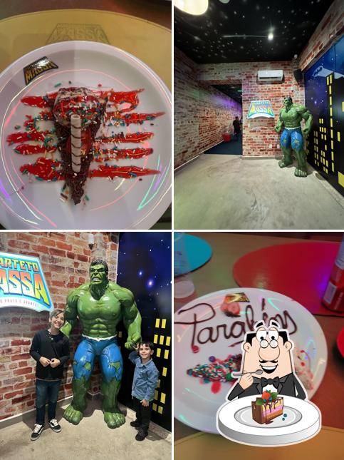 Bolo de chocolate em Quarteto Massa Pizzaria