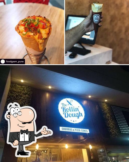 The picture of interior and food at The Rollin' Dough