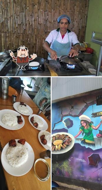Check out the photo showing food and interior at MG KITCHEN