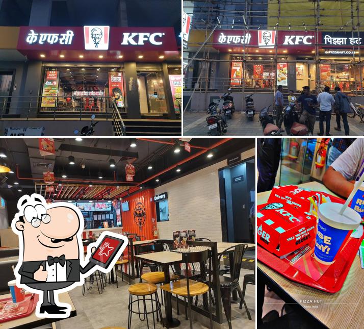 The picture of KFC’s exterior and interior
