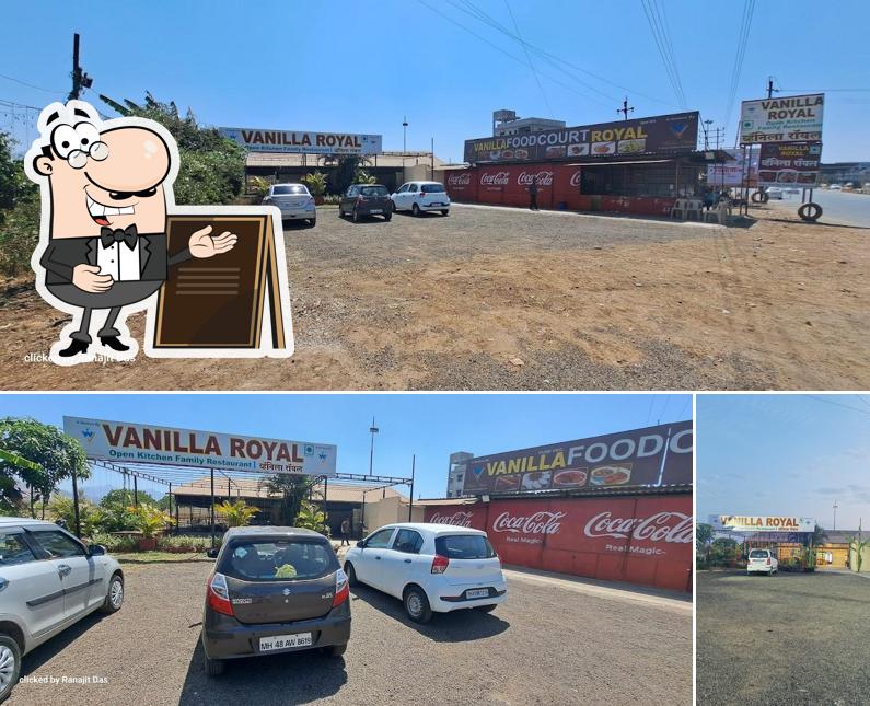 The exterior of VANILLA ROYAL PURE VEG FAMILY RESTAURANT