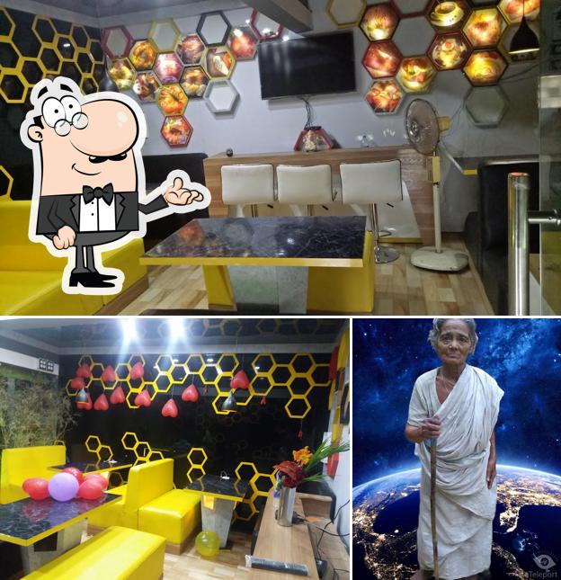 Take a seat at one of the tables at Foods of desire