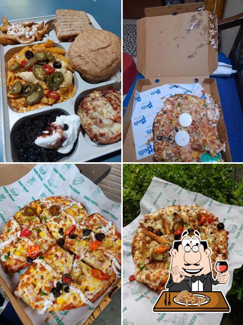 Pick different types of pizza