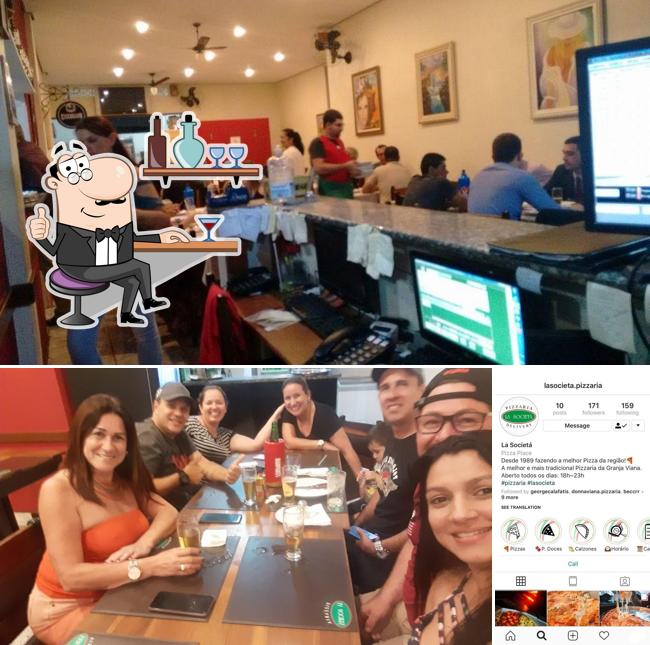 O La Societá se destaca pelo interior e pizza